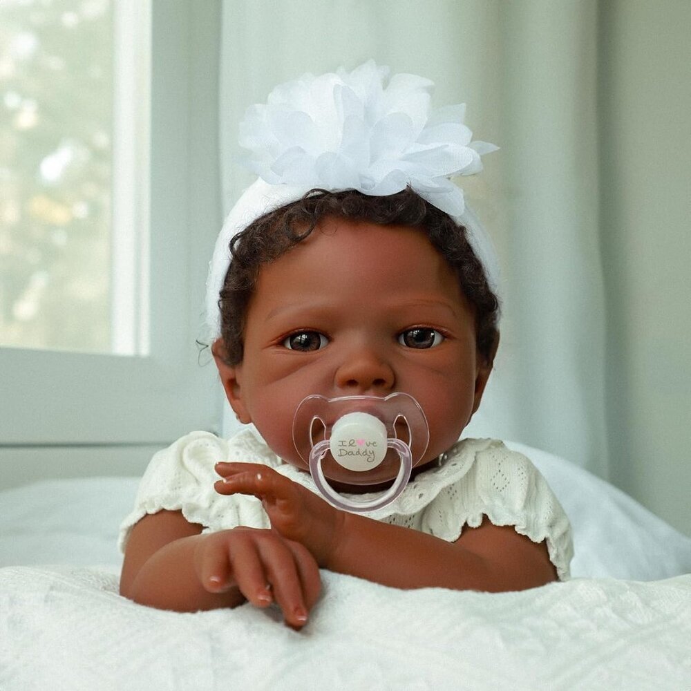 Lifelike Black Reborn Baby Dolls Girl- 20 Inch Realistic African American Doll
